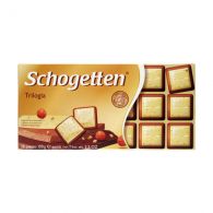 Шоколад молочно-білий Schogеtten "Trilogia" з горіхами 100 г