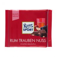Шоколад молочний Ritter sport "Ром, родзинки і горіхи" 100 г