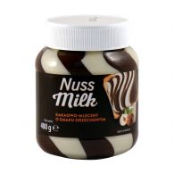 Шоколадна паста Nuss Milk какао-молочна з горіховим смаком 400 г