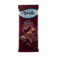 Шоколад молочний Alpinella "Родзинки та арахіс" 90 г