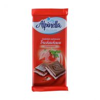 Шоколад молочний Alpinella "Полуниця" 100 г