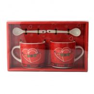 Подарочный набор "Love" (2 чашки и ложки) 200 мл. Изображение №2