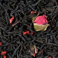 Чорний ароматизований чай Малина - троянда