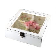 Коробка для чаю дерев'яна "Квіти"