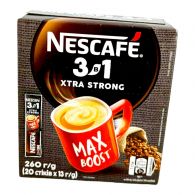 Nescafe 3в1 Extra Strong кавова суміш картонна коробка 20 стіків /13 гр 