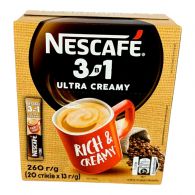Nescafe 3в1 Creamy кавова суміш  картонна коробка 20 стіків / 13 гр 