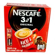 Nescafe 3в1 Original кавова суміш картонна коробка 20 стіків / 13 гр 