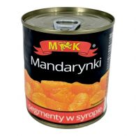Фрукти консервовані мандаринки MK mandarynki 312g/175g
