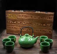 Набір для чайної церемонії на 6 персон "Колотий лід" зелений. Изображение №3