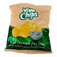 Чіпси картопляні зі смаком сметани та зелені Віва Viva 50g